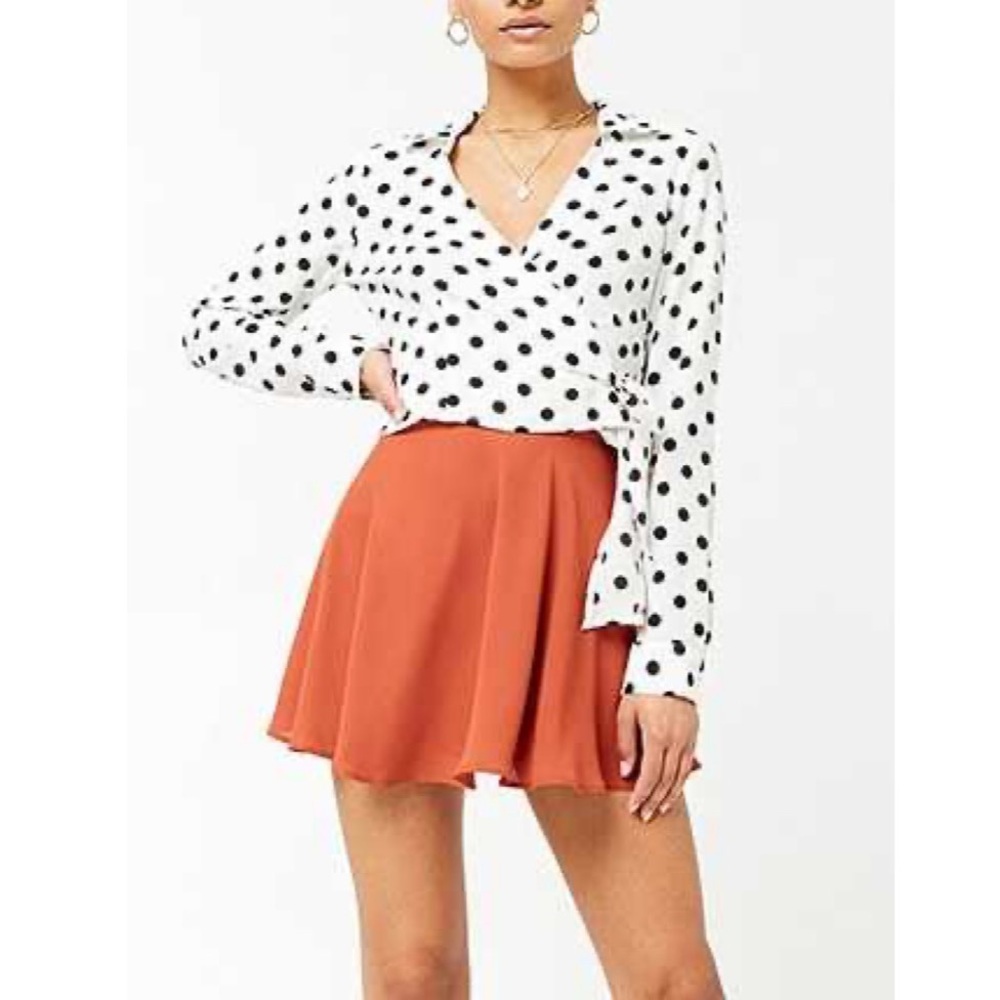 NWT Forever 21 Rust Color Mini Swing Skirt